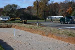 Millington - stormwater facility installed to manage stormwater on site