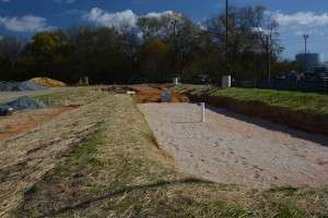 Millington - stormwater facility installed to manage stormwater on site